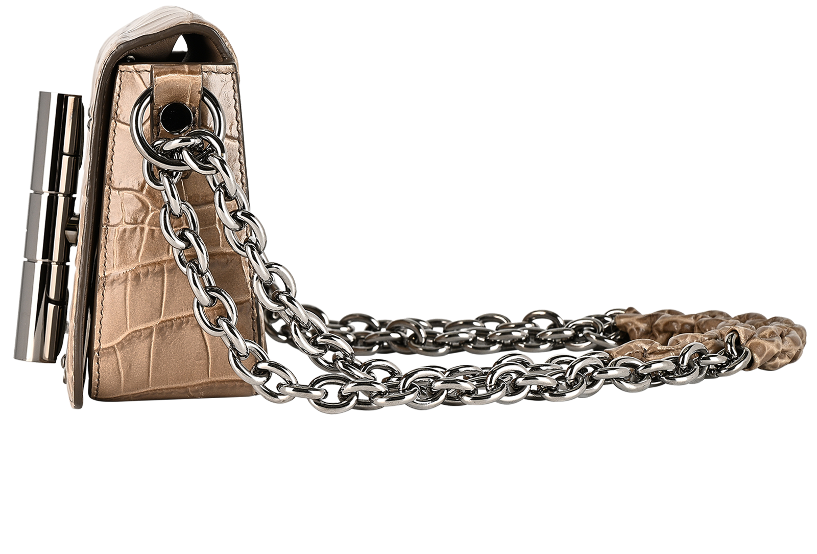 Small Natalia, &pound;550, Handbags, Beige, Leather, Bottom view